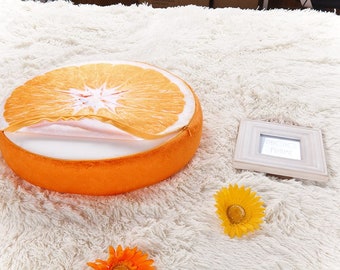 Orange Fruit Pillow