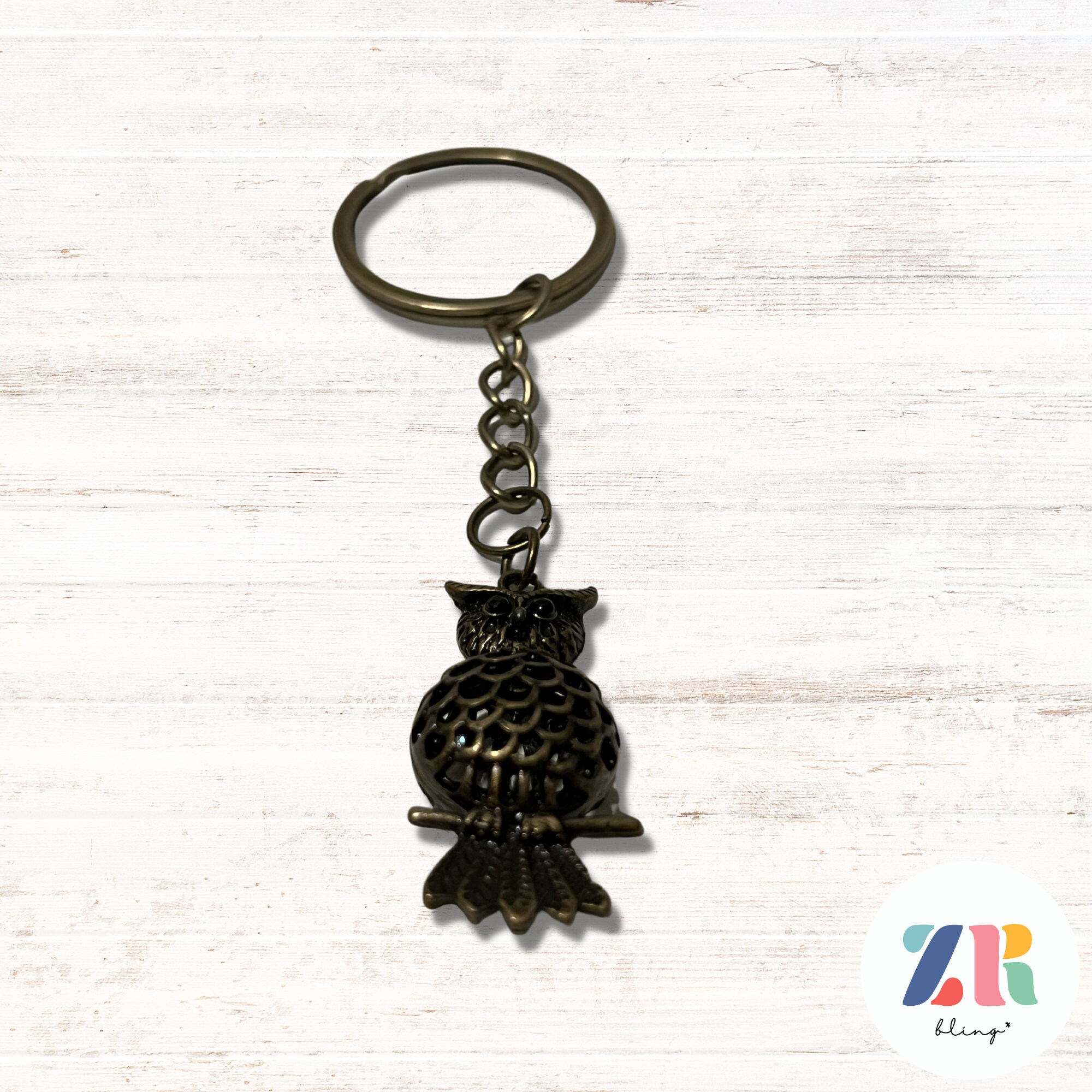 Large Key Ring With Clasp Bronze or Silver Keychains Ready to