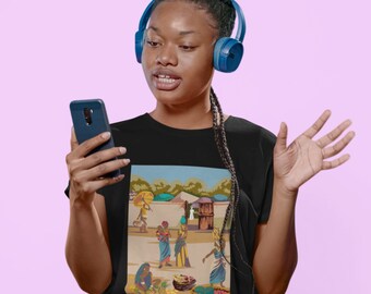 African Graphic Tee, Youth Tshirt, African Inspired Tee, Black Girl Magic, African Market, African Pride Shirt, Grind Shirt, African Girl