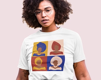 African Design Shirt, African Inspired T-Shirt, Black Culture T-Shirt Design, Gele Head Wrap tshirt, Melanin Woman, Nigerian Shirt