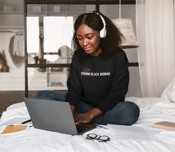 Soft Life Sweater, Woman's Embroidered Sweatshirt, Embroidery, Soft Life sweatshirt, Black Woman, Melanin, Black Girl Magic,