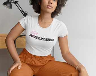 White Crop Top, Soft Life Crop top, Woman's crop top tee, Soft Life Tee, Soft life t-shirt, Black Woman, Melanin, Black Girl Magic
