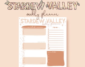 Stardew Valley Wekelijkse Taakplanner