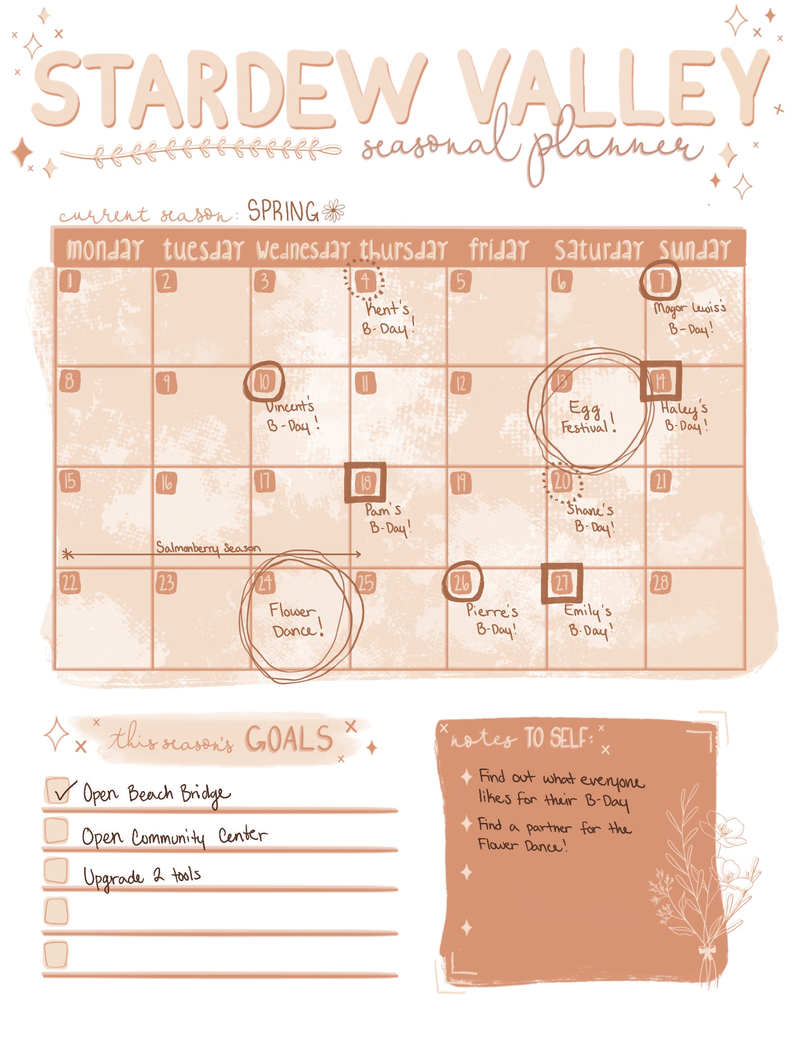 Stardew Valley Task Planner BUNDLE Etsy Australia