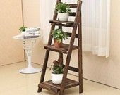 3 Tier Wooden Ladder Shelf Display Stand Unit Home Plant Flower Book Shelves