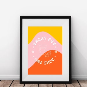 Toegangsprijs One Shot-bord | Groovy Vrijgezellenfeest | Versuft en betrokken | Retro vrijgezellenfeest | Welkom teken digitale print