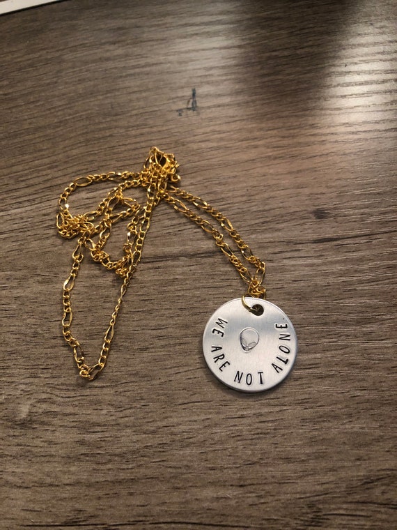 Roswell, New Mexico inspired Necklace // Rosa Graffiti // Hand Stamped