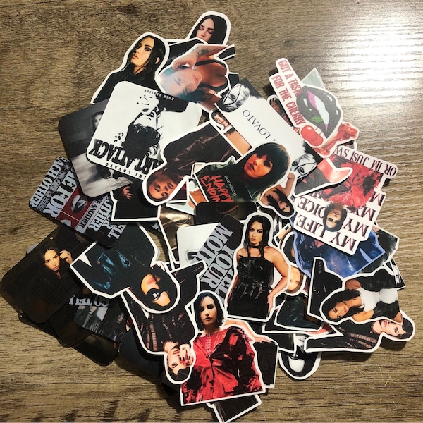 Lovato 2023 Matte Stickers Pack // Lovatics // Musik // Assorted Stickers // Lyrics // Wasserdicht