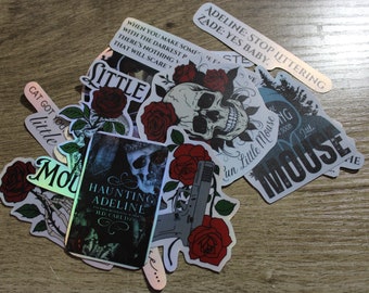 Haunting Adeline Holo-Matte Stickers // Dark Romance Reader // Smut Reader // Kindle Stickers // Zade Stickers // Waterproof Stickers