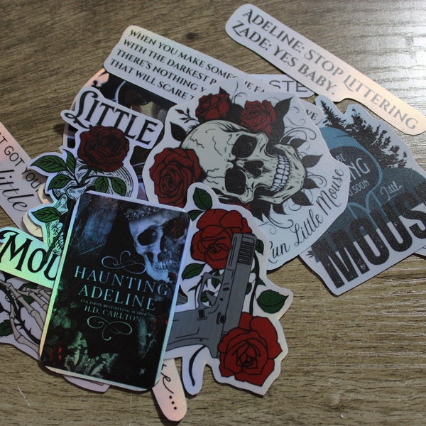 Haunting Adeline Holo-Matte Stickers // Dark Romance Reader // Smut Reader // Kindle Stickers // Zade Stickers // Waterproof Stickers