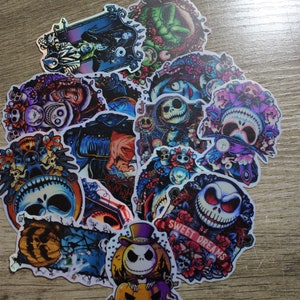 NBC Inspired Holographic Matte Stickers Pack // T. Burton Movies // Jack Skellington// Vinyl // Waterproof