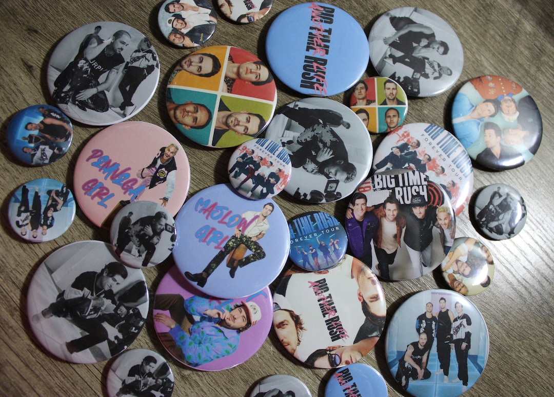 Big Time Rush Tour Buttons: BTR Music Button Pins - Etsy