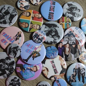 Big Time Rush Buttons // BTR Can’t Get Enough Tour// BTR Another Life // Music Button Pins