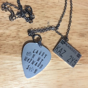 Always Remember Wayward Son Guitar Pick Charm Necklace // Supernatural // Winchesters // TV Show // Kansas