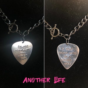 Big Time Rush Inspired Guitar Pick Choker // BTR // Music // Jewelry // Lyrics// Double Sided