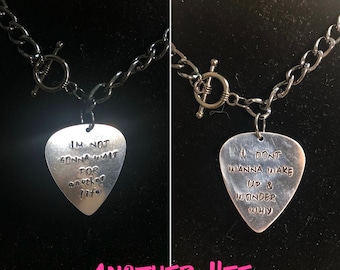 Big Time Rush Inspired Guitar Pick Choker // BTR // Music // Jewelry // Lyrics// Double Sided