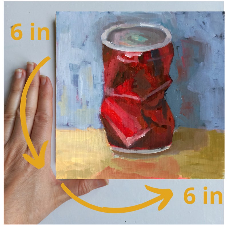 Coca Cola Painting Food Original Art Coke Can Oil Painting Kitchen Art ...