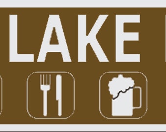 Set of 6 Custom Aluminum Business Reflective Trail Signs  24'x6' Forest Service Standard