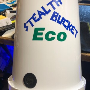 WHITE ECO stealth grow bucket Space Bucket w/LED grow light & Hygrometer now uses only 10 watts!!! image 4