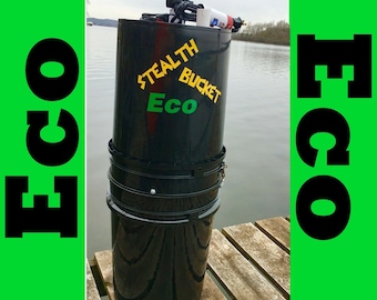 BLACK ECO stealth grow bucket Space Bucket w/LED grow light & Hygrometer now uses only 10 watts!!!