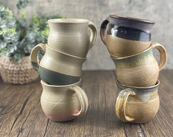 Pair Of Mugs • Ceramic Handmade Mug • Coffee Lover Gift • Tea Lover Gift • Morning Person Gift • Simple Housewarming Gift