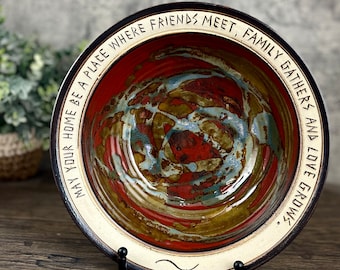 Home Sweet Home Gift • Handmade Pottery Bowls • Friends and Family Bowl •New Home Gift