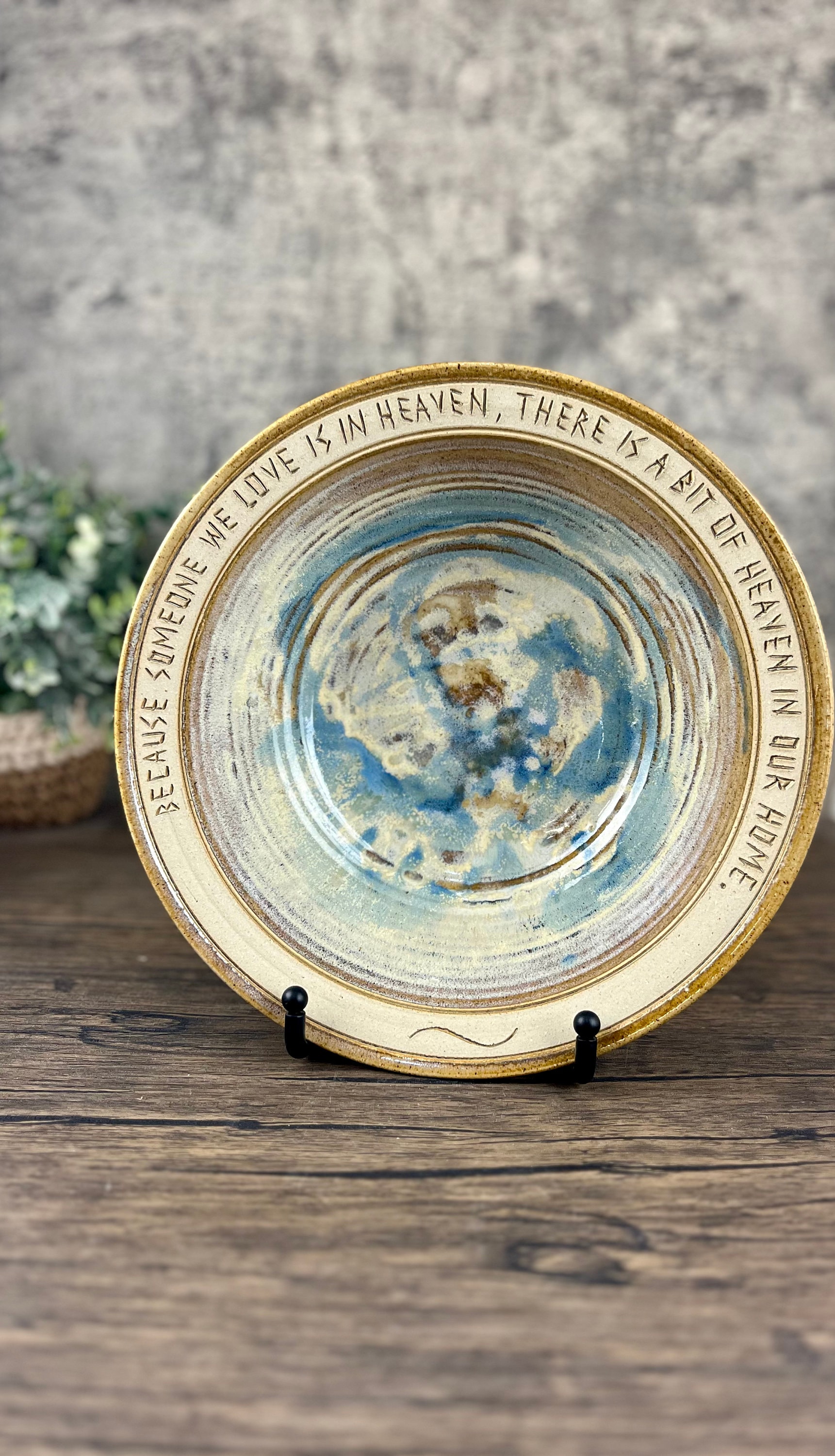 Commemorative Gift • Handmade Pottery Bowls • Loss Of Loved One • A Bit Of Heaven • Remembrance Gift
