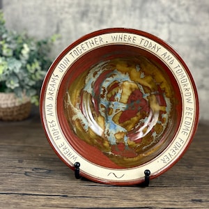 Wedding Gifts Couple • Handmade Pottery Bowls • Housewarming Bowl For Couple • Hopes And Dreams