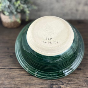 Love is Patient Love is Kind Handmade Pottery Bowls Religious Wedding Gifts Couple Housewarming Gift Christian Scripture Wedding Gift BOTTOM personalized