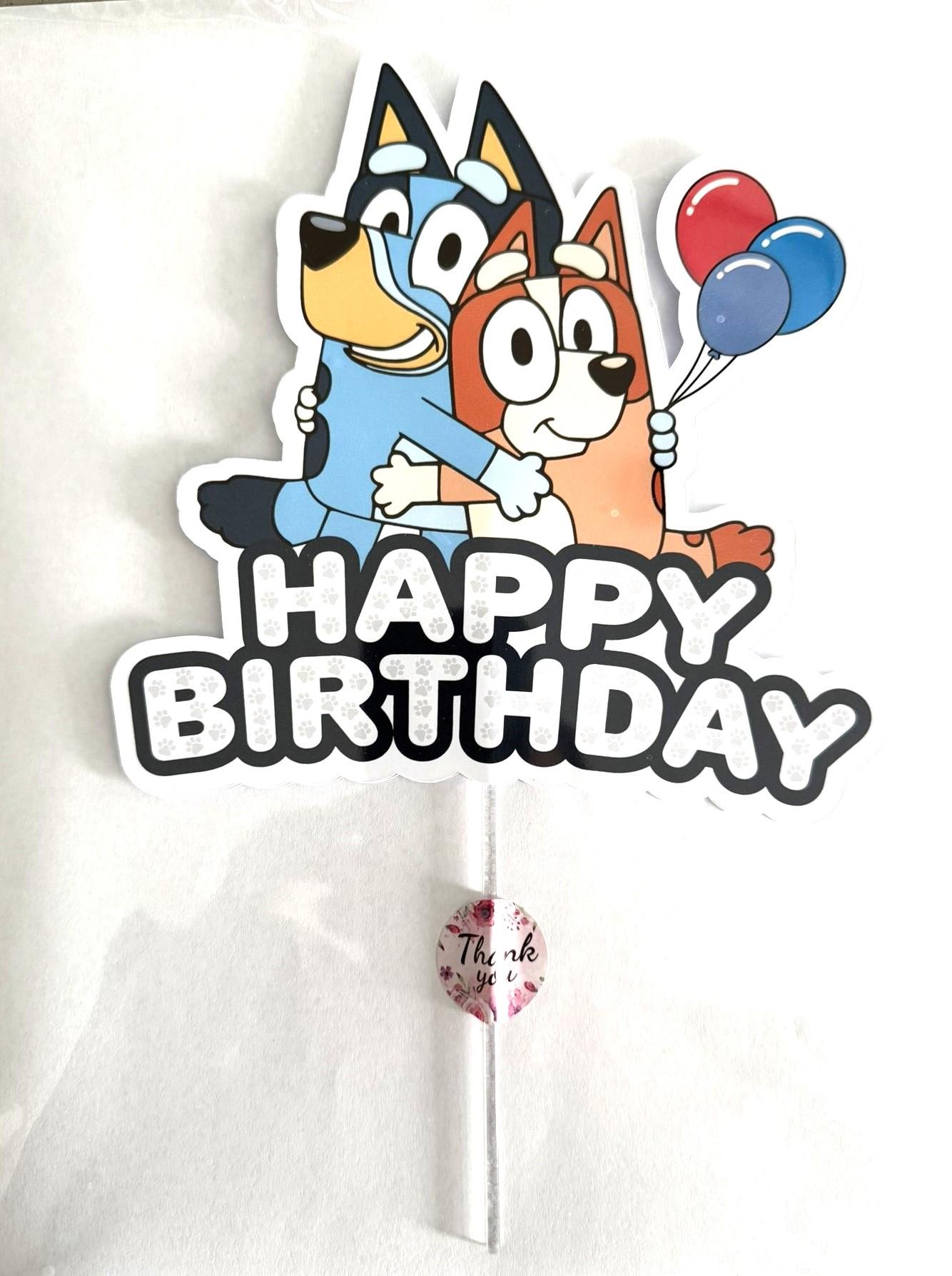 Bluey Cake Topper for Birthday Party