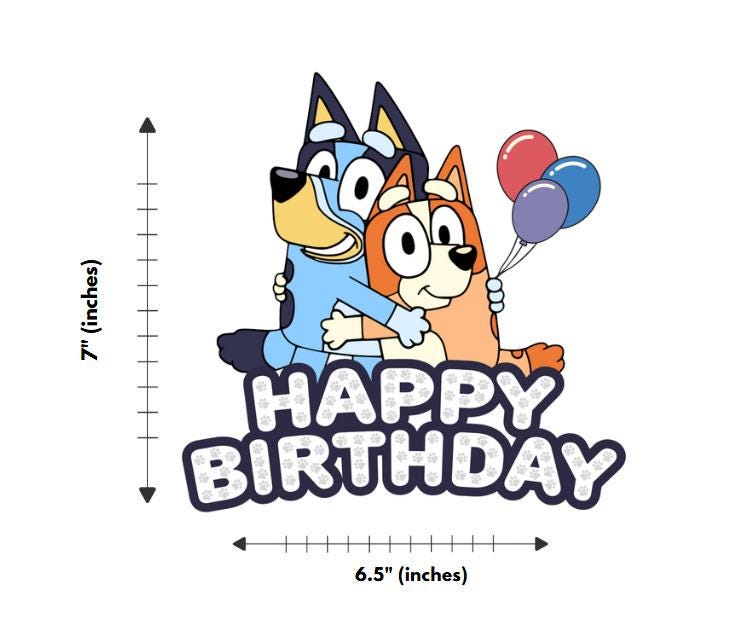 Bluey Cake Topper for Birthday Party