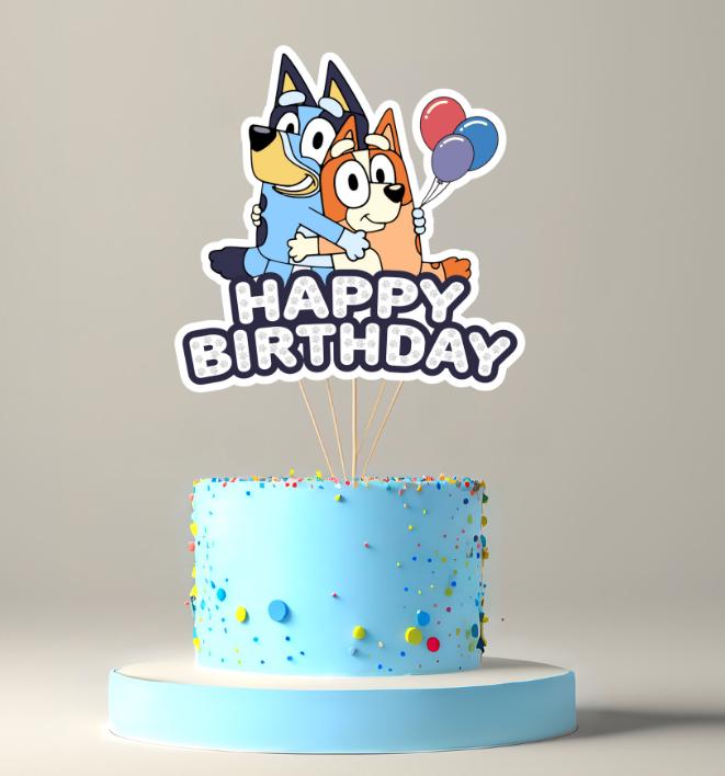 Bluey Cake Topper for Birthday Party