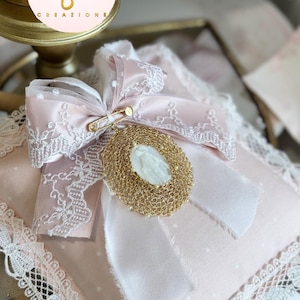 Baby Krippe Medaillon - Religiöse Baby Schutz Geschenk, Taufe oder Andenken / Geschenke, Kinderzimmer Dekoration, Krippe Medaillon / Brosche