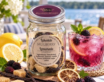Lakeside Mulberry Lemonade Cocktail Infusion Kit | DIY Cocktail or Mocktail | Vodka Gin Gift | Hostess Gift | Summer Drink Kit