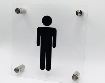 WC Badezimmer Deko Schild - Toilettenschild - Moderne Türschild