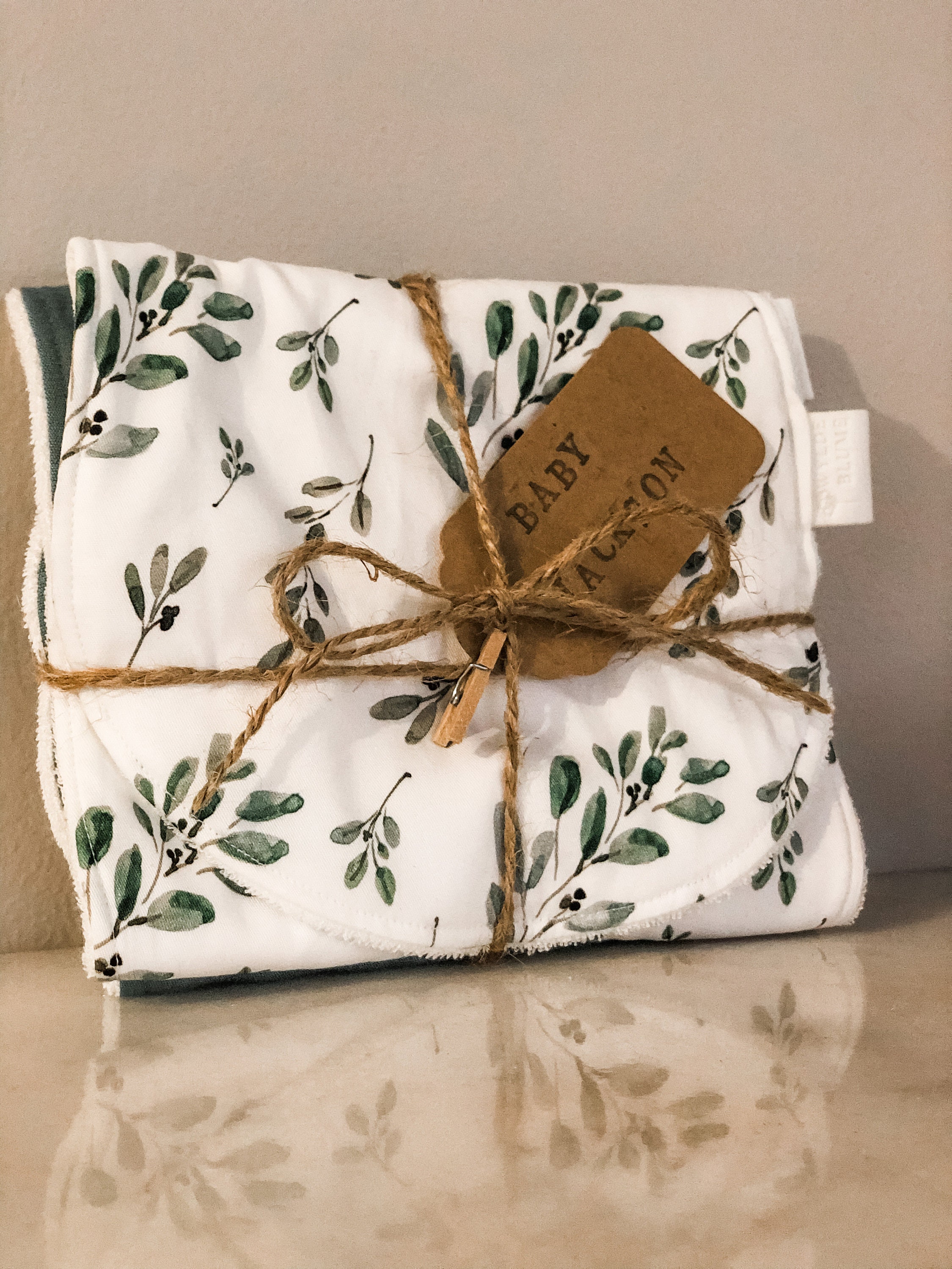 Bamboo Burp Cloth TWIN PACK Olive Sage Etsy Australia