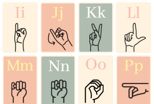 ASL DIGITAL DOWNLOAD, Printable Alphabet Flash Cards, Pdf Download - Etsy