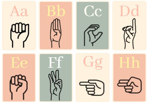 ASL DIGITAL DOWNLOAD, Printable Alphabet Flash Cards, Pdf Download - Etsy