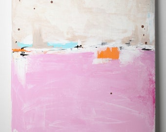 Abstract pink II. Original painting. Acrylic on canvas 60 x 80 cm