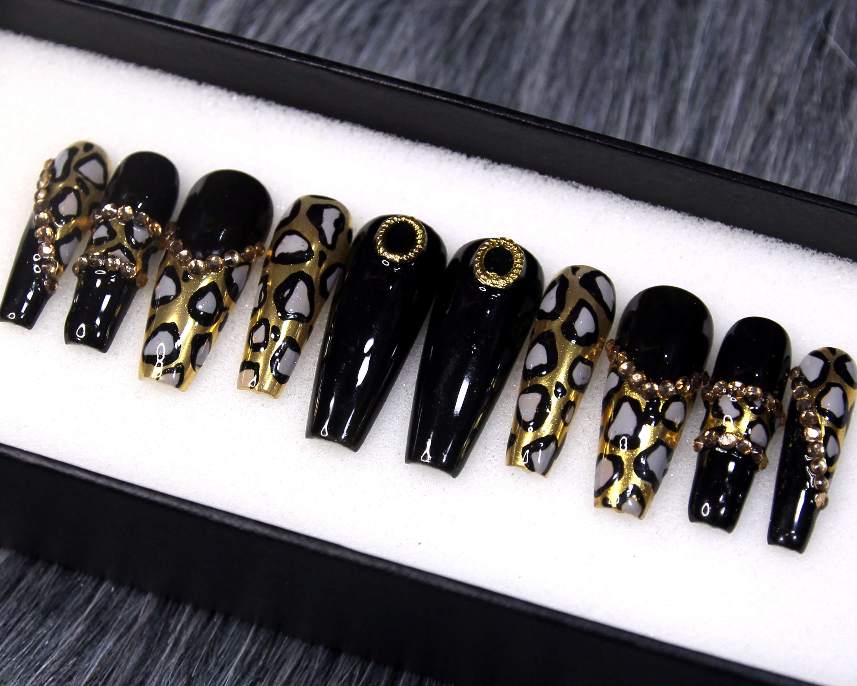 Black Crystal Nail Trend
