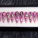 Crystal Lover Glue On Nails | Pink Pastel Press On Nails | Long Stiletto Fake Nails | Gel X False Nails K41 