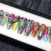 Tripping Illusion Press On Nails | Handpainted Abstract Nail Art | Glue On Nails Long Coffin K4 