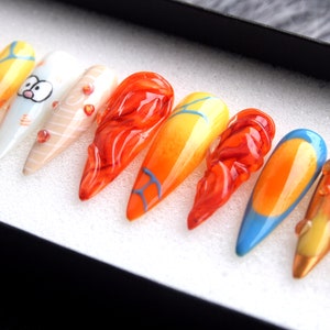 Candy Love Press On Nails Luxury Glue On Nails Salon Quality Fake Nails Matte Gel X False Nails Nails K152 image 4