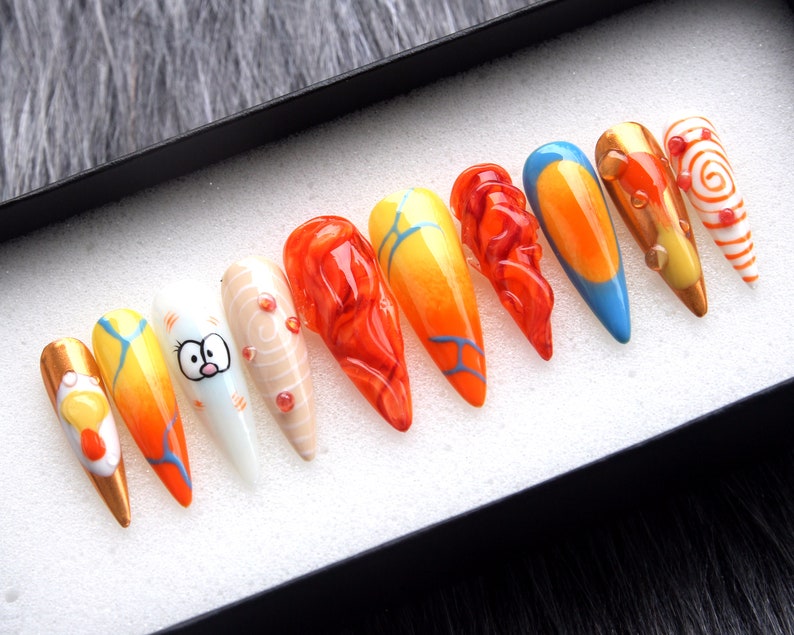 Candy Love Press On Nails Luxury Glue On Nails Salon Quality Fake Nails Matte Gel X False Nails Nails K152 image 2