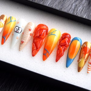 Candy Love Press On Nails | Luxury Glue On Nails | Salon Quality Fake Nails | Matte Gel X False Nails |  Nails K152