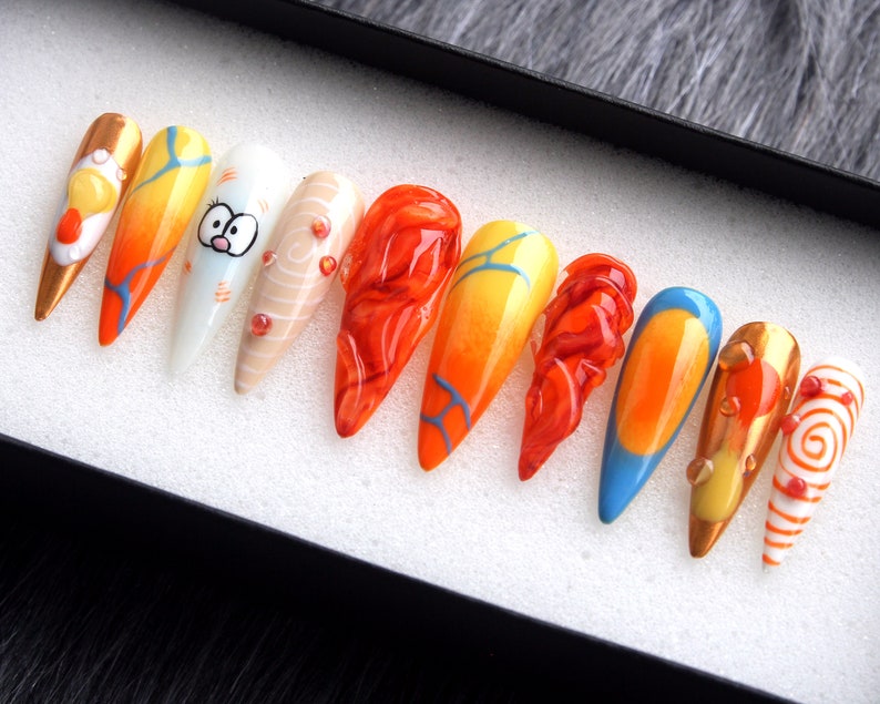 Candy Love Press On Nails Luxury Glue On Nails Salon Quality Fake Nails Matte Gel X False Nails Nails K152 image 1