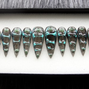 Halloween Stiletto Press On Nails: Dark Nights Luxury False Nails