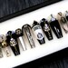 Money Manifesto Glue on Nails | Press On Nails Coffin Luxury | Press On Nails | Fake Nails Crystal Set | Gel X Nails N223 