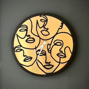 Metal wall clock | Modern Clock | wall decoration | living room decoration | kitchen clock | metal wall art | brass clock | Housewarming Gift | Gift