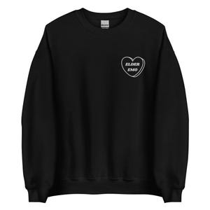 Elder Emo Sweatshirt Embroidered Millennial Emo Crewneck Music Gift Sweatshirt